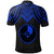 Yap Custom Polo Shirt Polynesian Armor Style Blue - Polynesian Pride