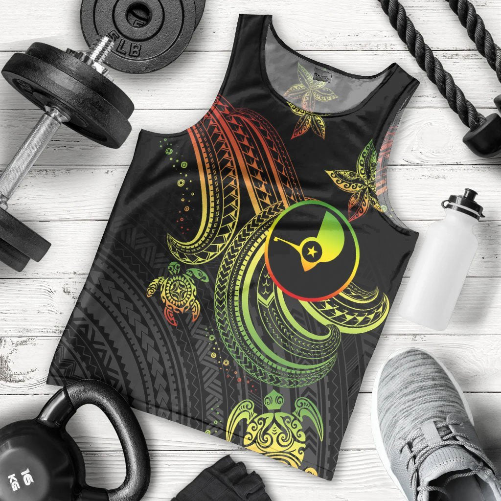 Yap Custom Personalised Men's Tank Top- Reggae Turtle Reggae - Polynesian Pride