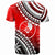 Yap T Shirt Palm Leaf Texture Red Color - Polynesian Pride