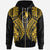 Yap Zip up Hoodie Polynesian Lion Head Gold Style Unisex Gold - Polynesian Pride