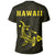 Hawaii Kakau Hammerhead Shark T Shirt Yellow - Polynesian Pride