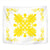 Hawaiian Quilt Maui Plant And Hibiscus Tappestry - Yellow White - AH Wall Tapestry Yellow - Polynesian Pride