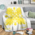 Hawaiian Quilt Maui Plant And Hibiscus Premium Blanket - Yellow White - AH - Polynesian Pride