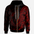 Marshall Islands Zip Hoodie Custom Polynesian Pattern Style Red Color Unisex Red - Polynesian Pride