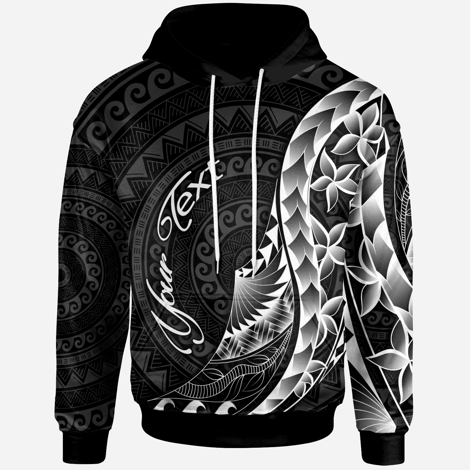 Palau Hoodie Custom Polynesian Pattern Style Unisex Black - Polynesian Pride