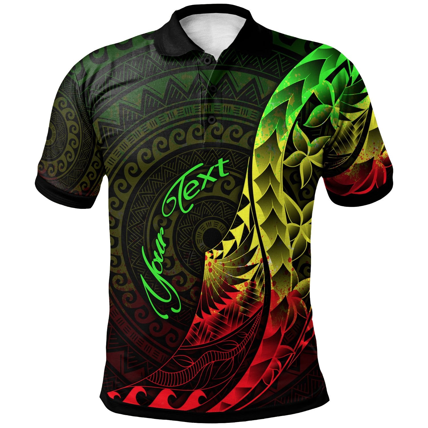 Hawaii Polo Shirt Custom Polynesian Pattern Style Reggae Color Unisex Reggae - Polynesian Pride