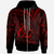 Chuuk State Zip Hoodie Red Color Cross Style Unisex Black - Polynesian Pride