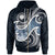 Northern Mariana Islands Polynesian Zip up Hoodie Ocean Style Unisex Blue - Polynesian Pride