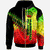 Marshall Islands Zip Hoodie Reggage Color Symmetry Style Unisex Black - Polynesian Pride