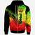 Papua New Guinea Zip Hoodie Reggage Color Symmetry Style Unisex Black - Polynesian Pride