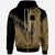 Tokelau Zip Hoodie Gold Color Symmetry Style Unisex Black - Polynesian Pride