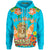 Hawaii Zip up Hoodie Aloha Hawaii Tiki Statue (Blue) Unisex Blue - Polynesian Pride