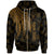 Niue Custom Zip up Hoodie Polynesian Wings (Golden) Unisex Golden - Polynesian Pride