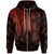 Wallis and Futuna Custom Zip up Hoodie Polynesian Wings Red Unisex Red - Polynesian Pride