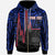 Samoa Custom Zip up Hoodie Samoa Seal With Heartbeat Polynesian Pattern (Blue) Unisex Blue - Polynesian Pride