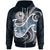 Tahiti Polynesian Zip up Hoodie Ocean Style Unisex Blue - Polynesian Pride