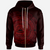 American Samoa Polynesian Zip up Hoodie Polynesian Circle (Red) Unisex Red - Polynesian Pride