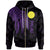 Palau Polynesian Zip up Hoodie Polynesian Wings (Purple) Unisex Purple - Polynesian Pride