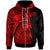 Polynesian Tonga Zip up Hoodie Maui Moana Tattoo with Seal Tonga Unisex Red - Polynesian Pride