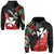 Custom Wallis and Futuna Polynesian Zip Hoodie Fantastic Flowers LT13 Unisex Black - Polynesian Pride