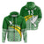 (Custom Text and Number) Tailevu Rugby Zip Hoodie Fiji Rugby Tapa Pattern Green LT13 Unisex Green - Polynesian Pride