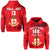 (Custom Text and Number) Kolisi Tonga College Atele Hoodie 140 Years Anniversary Tongan Ngatu LT13 Zip Hoodie Red - Polynesian Pride