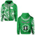 (Custom Text and Number) Rarotonga Cook Islands Hoodie Turtle and Map Style Green LT13 - Polynesian Pride