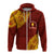 Custom Tonga Kolisi Beulah Hoodie BAC We Are One LT7 Zip Hoodie Maroon - Polynesian Pride