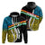 Custom Vanuatu Torba Province Zip up Hoodie Torba Flag Polynesian Pattern LT7 - Polynesian Pride