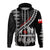 Tonga ANZAC Day Black & White Zip up Hoodie Lest We Forget LT7 Unisex Black - Polynesian Pride