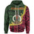 Vanuatu Zip Hoodie Seal of Vanuatu Polynesian Patterns Unisex Green - Polynesian Pride