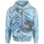 American Samoa Zip Hoodie Polynesian Turtle Under The Sea Unisex Blue - Polynesian Pride