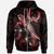 Pohnpei Polynesian Zip up Hoodie Turtle With Blooming Hibiscus Red Unisex Red - Polynesian Pride