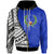 Pohnpei Zip up Hoodie Coat of Arm and Polynesian Patterns Unisex Blue - Polynesian Pride