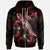 Tonga Polynesian Zip up Hoodie Turtle With Blooming Hibiscus Red Unisex Red - Polynesian Pride