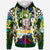 Hawaii Custom Hoodie Kaimuki High School Bulldogs With Hawaiian Sea Turtle and Tribal Patterns LT10 Green - Polynesian Pride