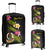 Vanuatu Polynesian Custom Personalised Luggage Covers - Plumeria Tribal Black - Polynesian Pride