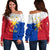 (Custom Personalised) The Philippines Legend Women Off Shoulder Sweater - LT12 Red - Polynesian Pride