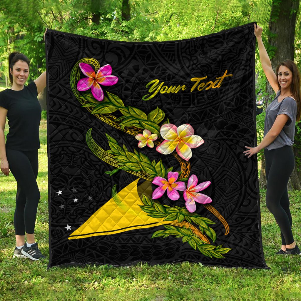 Tokelau Polynesian Quilt - Plumeria Tribal Black - Polynesian Pride