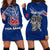 (Custom Personalised) Toa Samoa Rugby Hoodie Dress - Samoan Warrior Pride - LT12 Hoodie Dress Blue - Polynesian Pride