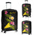 Tokelau Polynesian Custom Personalised Luggage Covers - Plumeria Tribal Black - Polynesian Pride