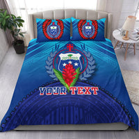 (Custom Personalised) Manu Samoa Legend Bedding Set - LT12 Black - Polynesian Pride