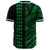 Hawaii Polynesian Kakau Baseball Jersey - Freestyle - Green - Polynesian Pride