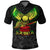 American Samoa Eagle with Seal Polo Shirt Rasta Unisex Black - Polynesian Pride