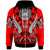 American Samoa Zip Hoodie Tribal Sun Tattoo Red Color Unisex Red - Polynesian Pride