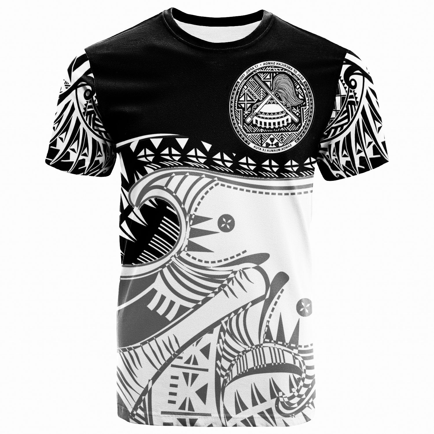 American Samoa Custom T Shirt Dynamic Sport Style Unisex Black - Polynesian Pride