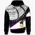 American Samoa Custom Hoodie Claws Pattern With Flag Black color Unisex Black - Polynesian Pride