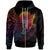 American Samoa Zip Hoodie Butterfly Polynesian Style Unisex Black - Polynesian Pride