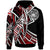 American Samoa Hoodie Tribal Flower Special Pattern Red Color Unisex Black - Polynesian Pride