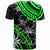 Fiji T Shirt Palm Leaf Texture Green - Polynesian Pride